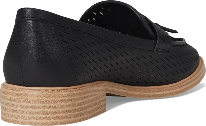 Franco Sarto Carolyn Low Slip-ons Women's Flat Shoes Black Cutout : 8 M, Leather - Image 4