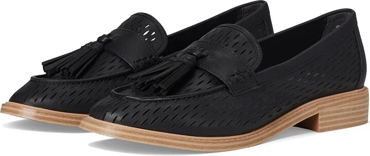 Franco Sarto Carolyn Low Slip-ons Women's Flat Shoes Black Cutout : 8 M, Leather