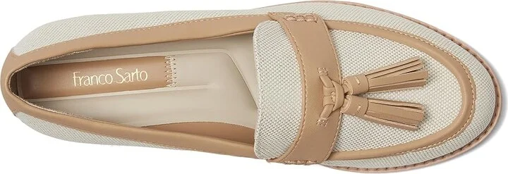 Franco Sarto Carolyn Low Slip-ons Women's Flat Shoes Natural Beige : 6.5 M, Leather - Image 2