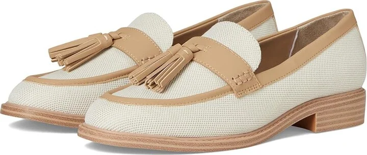 Franco Sarto Carolyn Low Slip-ons Women's Flat Shoes Natural Beige : 6.5 M, Leather