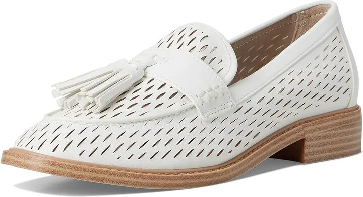 Franco Sarto Carolyn Low Slip-ons Women's Flat Shoes White Cutout : 7.5 W, Leather - Image 5