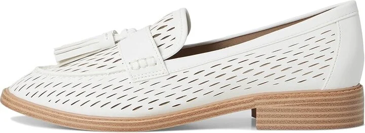 Franco Sarto Carolyn Low Slip-ons Women's Flat Shoes White Cutout : 7.5 W, Leather - Image 6