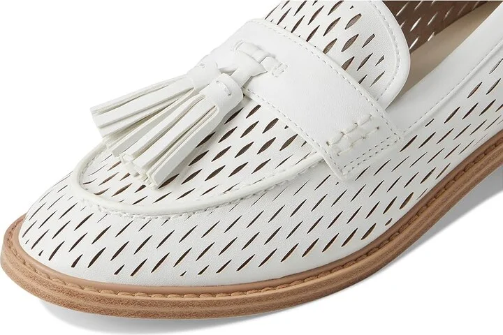Franco Sarto Carolyn Low Slip-ons Women's Flat Shoes White Cutout : 7.5 W, Leather - Image 7
