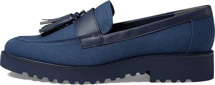 Franco Sarto Carolynn 9 Women's Shoes Navy Blue Synthetic : 8.5 M, Canvas/Faux Leather - Image 5