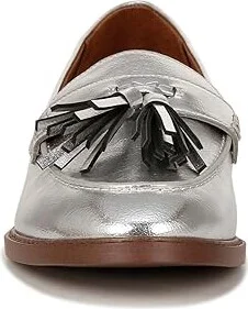 Franco Sarto Carolynn Low Slip-On Tassel Loafers Women's Flat Shoes Silver Metallic : 6.5 M, Leather - Image 5