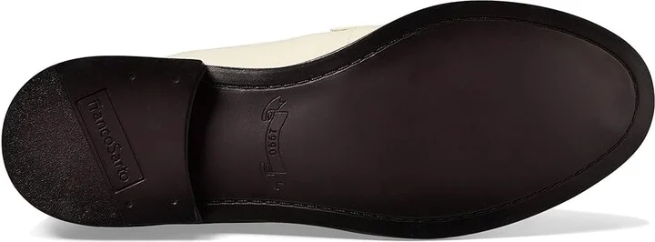 Franco Sarto Carolynn Slip-On Tassel Loafers Women's Flat Shoes Putty White : 9.5 M, Leather - Image 3