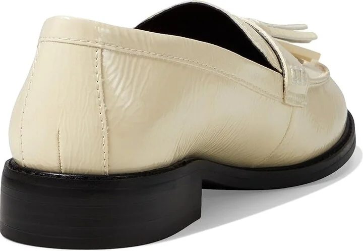 Franco Sarto Carolynn Slip-On Tassel Loafers Women's Flat Shoes Putty White : 9.5 M, Leather - Image 4