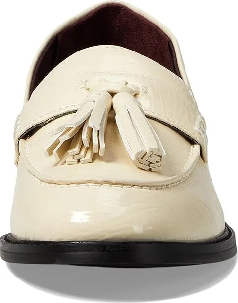 Franco Sarto Carolynn Slip-On Tassel Loafers Women's Flat Shoes Putty White : 9.5 M, Leather - Image 5
