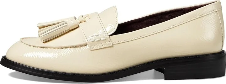 Franco Sarto Carolynn Slip-On Tassel Loafers Women's Flat Shoes Putty White : 9.5 M, Leather - Image 6