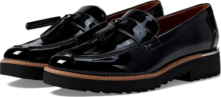 Franco Sarto Carolynn Women's Shoes Black Patent : 7.5 W, Faux Leather