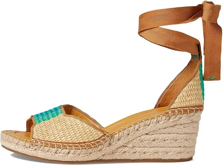 Franco Sarto Casey Wedge Espadrille Sandal Women's Sandals Natural Beige : 9.5 M, Leather/Textile - Image 6