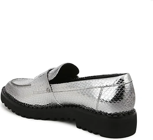Franco Sarto Cassandra Slip-Ons Women's Flat Shoes Silver Snake Faux Leather : 9.5 M - Image 4
