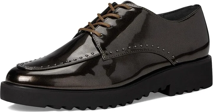 Franco Sarto Charles6 Oxfords Women's Shoes Gunmetal Studded Faux Leather : 6.5 M, Lace/Leather - Image 5