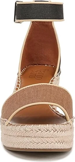 Franco Sarto Clemens Raffia Espadrille Wedge Heel Sandals Women's Sandals Tan/Black Fabric : 9.5 M, Leather/Suede - Image 4