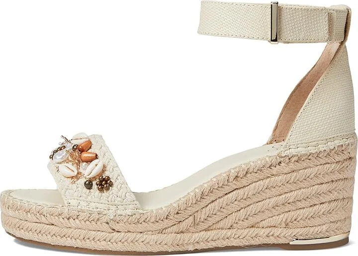 Franco Sarto Clemensshl Women's Shoes Beige Raffia : 10 M, Textile - Image 5
