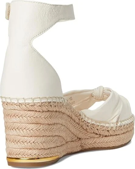 Franco Sarto Clementine Espadrille Sandals Women's Wedge Shoes Cream White : 5.5 M, Leather - Image 4
