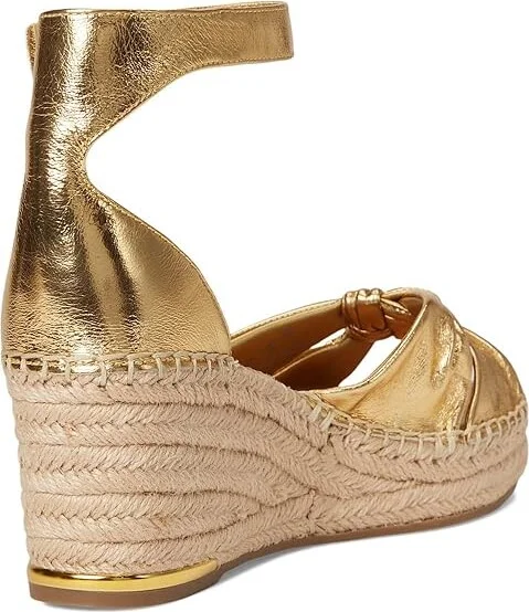 Franco Sarto Clementine Espadrille Sandals Women's Wedge Shoes Gold : 7.5 M, Leather - Image 4