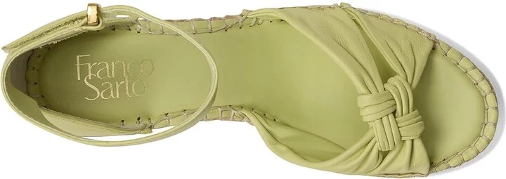 Franco Sarto Clementine Espadrille Sandals Women's Wedge Shoes Green : 7 M, Leather - Image 2