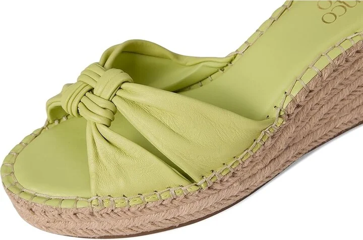 Franco Sarto Clementine Espadrille Sandals Women's Wedge Shoes Green : 7 M, Leather - Image 7
