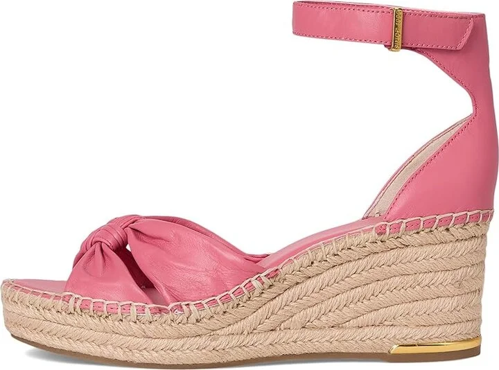 Franco Sarto Clementine Espadrille Sandals Women's Wedge Shoes Strawberry Pink : 9.5 M, Leather - Image 6