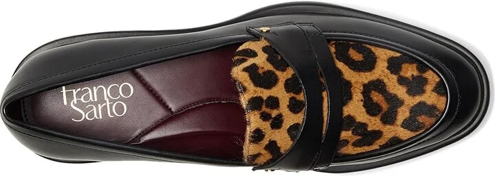 Franco Sarto Edith2 Women's Flat Shoes Black Animal Print : 8.5 M, Faux Leather - Image 2