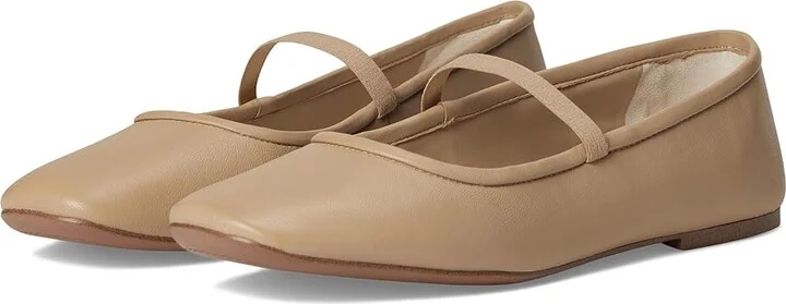 Franco Sarto Eileen Skimmers Women's Flat Shoes Latte Brown : 9 M, Leather