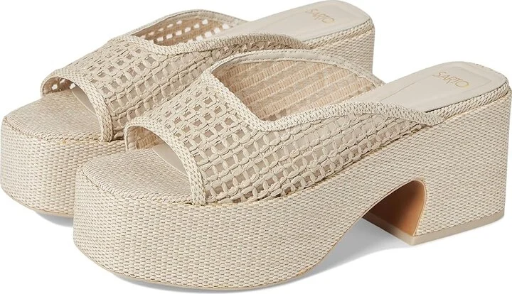 Franco Sarto Fernanda2 Women's Wedge Shoes Rope Ivory White : 11 M