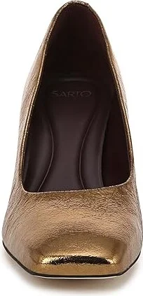 Franco Sarto Flexa Aela High Women's Heels Bronze Leather : 7 M, Leather/Rubber - Image 4