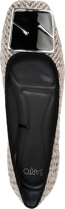Franco Sarto Flexa Amaya Ballet Women's Flat Shoes Black Tweed Fabric : 5.5 M, Rubber/Textile - Image 2
