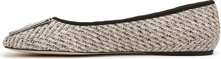 Franco Sarto Flexa Amaya Ballet Women's Flat Shoes Black Tweed Fabric : 5.5 M, Rubber/Textile - Image 6