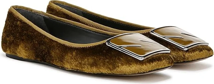 Franco Sarto Flexa Amaya Ballet Women's Flat Shoes Chartreuse Green Fabric : 8.5 M, Rubber/Textile