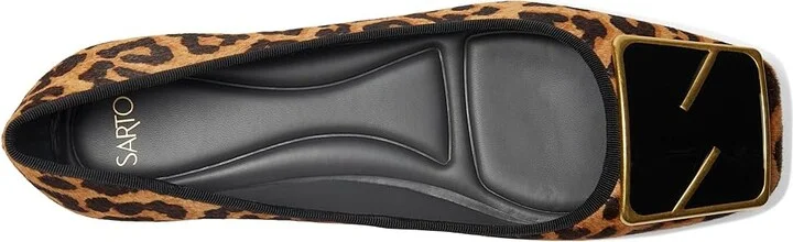Franco Sarto Flexa Amaya Ballet Women's Flat Shoes Leopard Calf Hair : 6.5 M, Leather/Rubber - Image 2