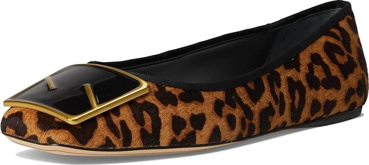 Franco Sarto Flexa Amaya Ballet Women's Flat Shoes Leopard Calf Hair : 6.5 M, Leather/Rubber - Image 5