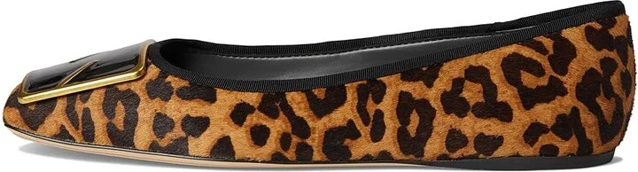 Franco Sarto Flexa Amaya Ballet Women's Flat Shoes Leopard Calf Hair : 6.5 M, Leather/Rubber - Image 6