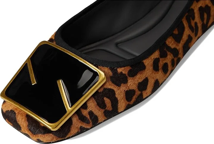 Franco Sarto Flexa Amaya Ballet Women's Flat Shoes Leopard Calf Hair : 6.5 M, Leather/Rubber - Image 7