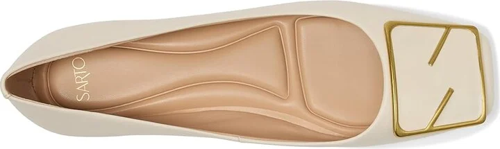 Franco Sarto Flexa Amaya Ballet Women's Flat Shoes Panna White : 7 M, Leather - Image 2