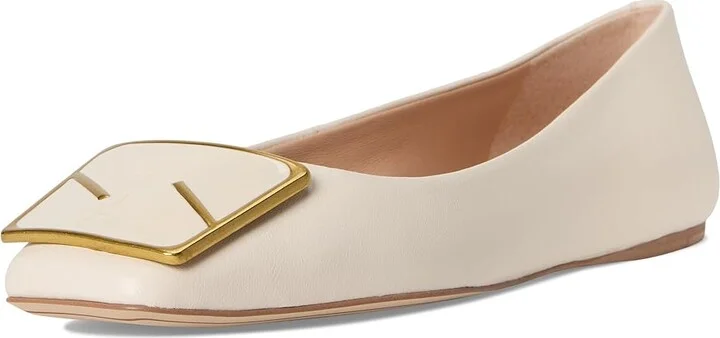 Franco Sarto Flexa Amaya Ballet Women's Flat Shoes Panna White : 7 M, Leather - Image 5