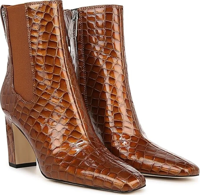 Franco Sarto Flexa Bliss Women's Boots Sequoia Brown Leather : 9.5 M, Leather/Rubber