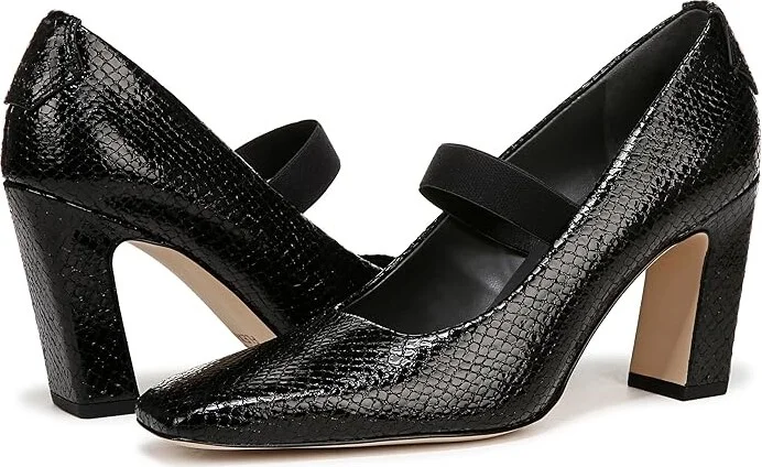 Franco Sarto Flexa Bria Women's Shoes Black Snake Print Leather : 6.5 M