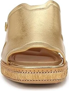Franco Sarto Florence Fashion Slide Heeled Sandals Women's Sandals Gold Metallic : 9 M, Textile - Image 5
