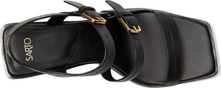 Franco Sarto Frances Women's Sandals Black : 5.5 M, Leather/Rubber - Image 2