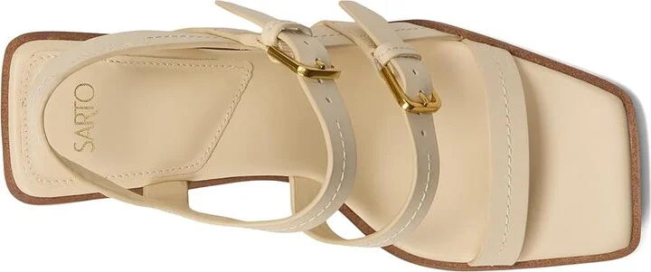 Franco Sarto Frances Women's Sandals Ivory White : 7 M, Leather/Rubber - Image 2