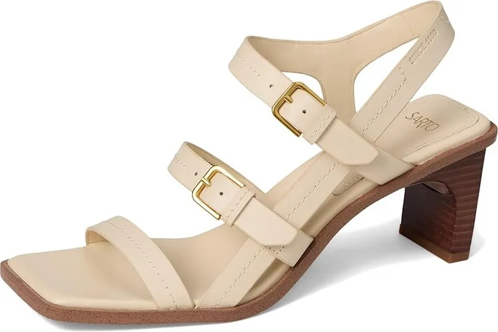 Franco Sarto Frances Women's Sandals Ivory White : 7 M, Leather/Rubber - Image 5