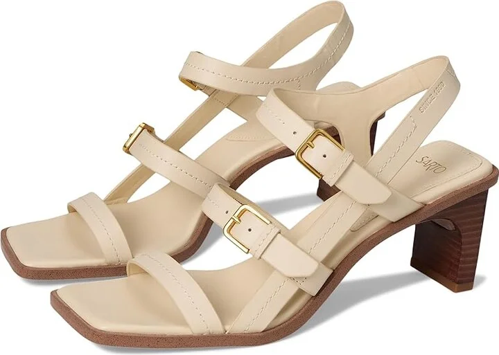 Franco Sarto Frances Women's Sandals Ivory White : 7 M, Leather/Rubber