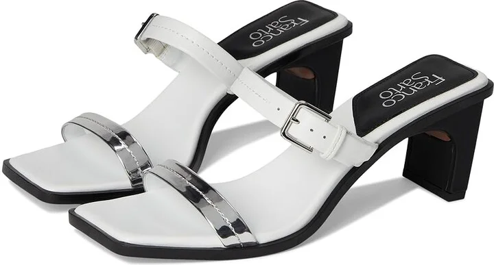 Franco Sarto Frenza Women's Sandals Silver : 8.5 M, Faux Leather/Leather