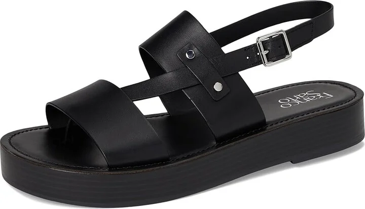 Franco Sarto Genova Women's Wedge Shoes Black : 7 M, Leather - Image 5