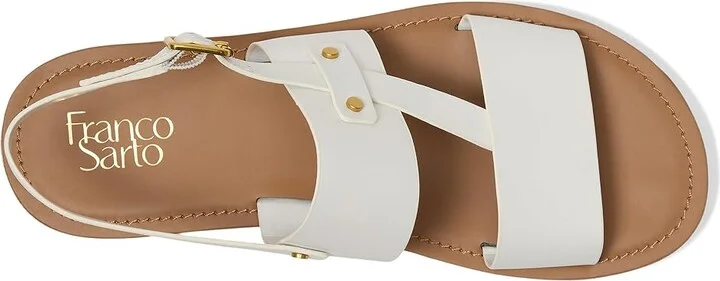 Franco Sarto Genova Women's Wedge Shoes Bright White : 6.5 M, Leather - Image 2