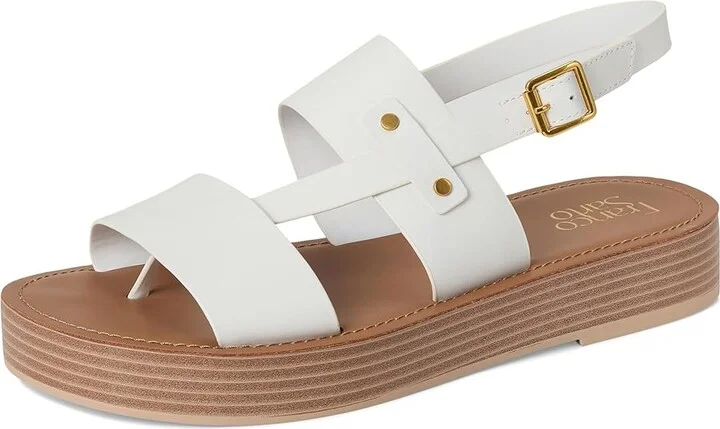 Franco Sarto Genova Women's Wedge Shoes Bright White : 6.5 M, Leather - Image 5