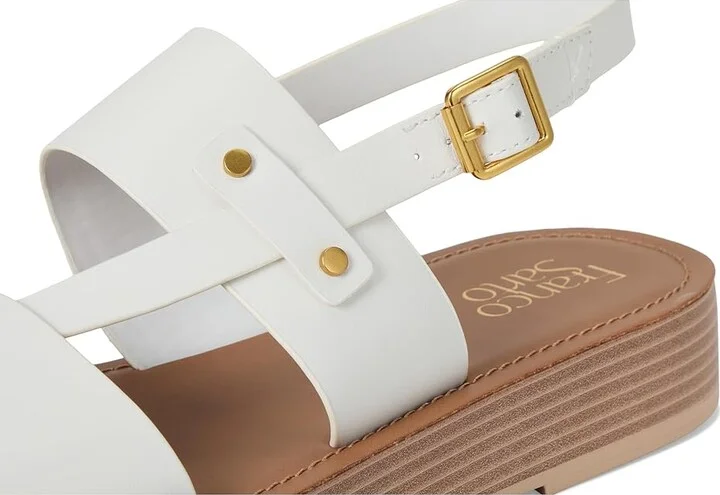 Franco Sarto Genova Women's Wedge Shoes Bright White : 6.5 M, Leather - Image 7