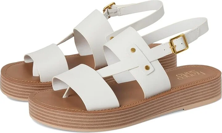 Franco Sarto Genova Women's Wedge Shoes Bright White : 6.5 M, Leather